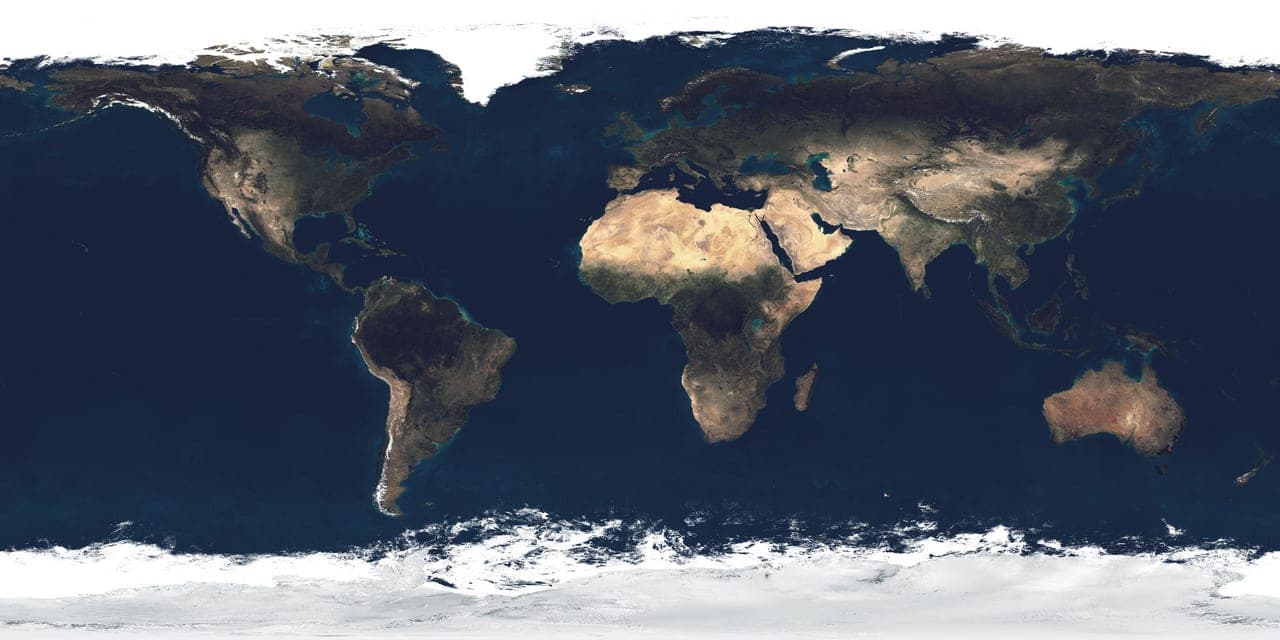 World map — humanitarian travel destinations